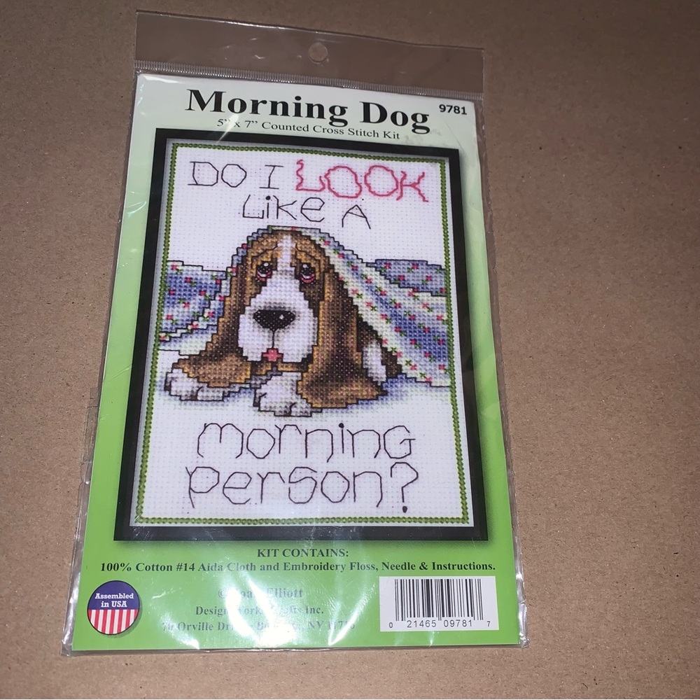 Morning Dog Cross Stitch Kit 9781